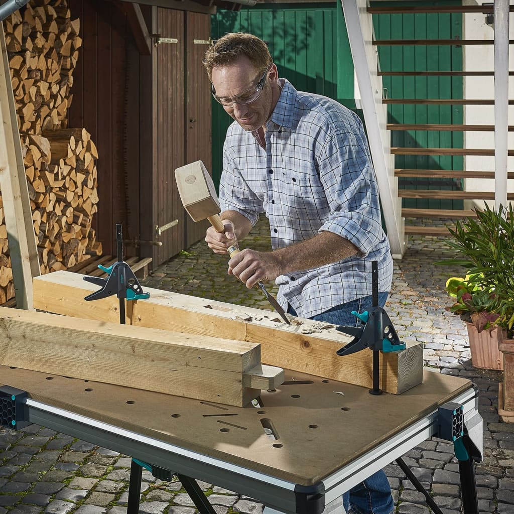 wolfcraft skruetvinge til arbejdsbord PRO 65-150-W sort og grøn