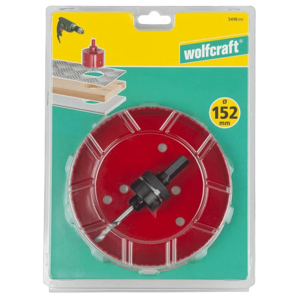 wolfcraft hulsav 152 mm bi-metal rød 5498000