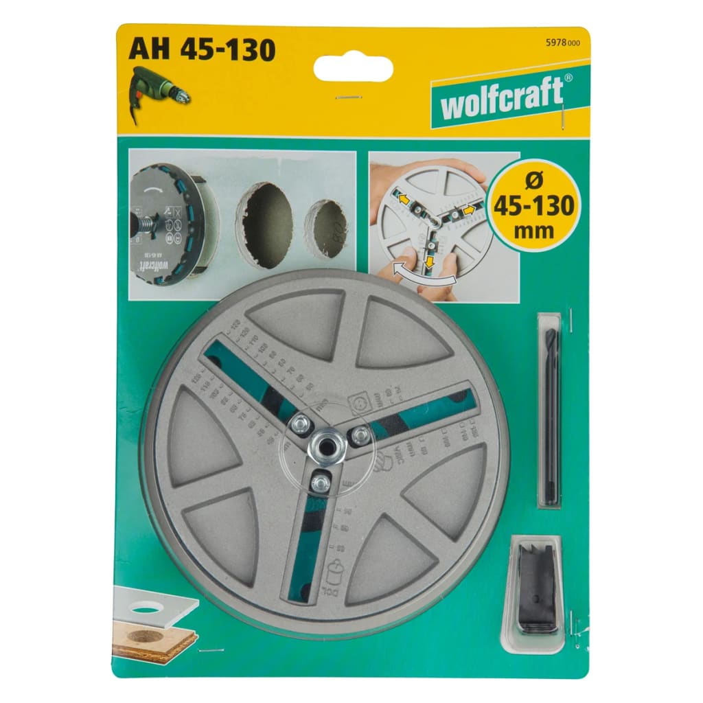 Wolfcraft Justerbar hulsav AH 45-130 30 mm metal 5978000