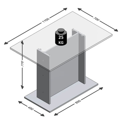 FMD spisebord 110 cm egetræsfarve