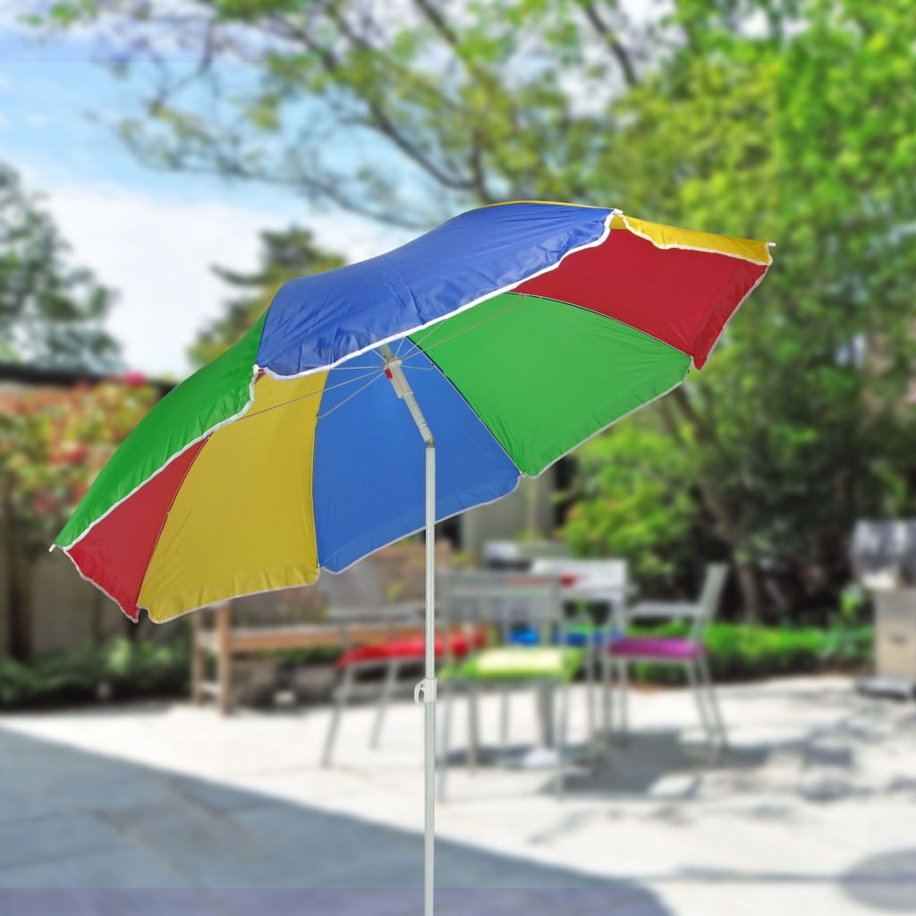 HI strandparasol 150 cm flerfarvet