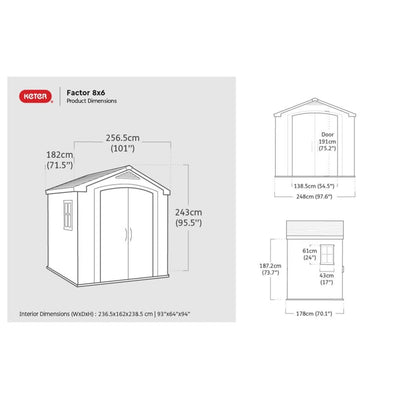 Keter haveskur Factor 86 beige