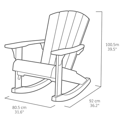 Keter Adirondack-gyngestol Troy grafitgrå