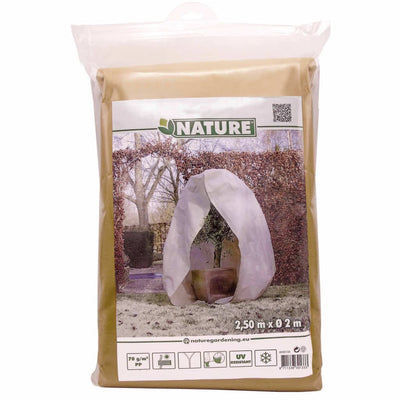 Nature frostdækken med lynlås 2x2,5 m 70 g/m² fleece beige