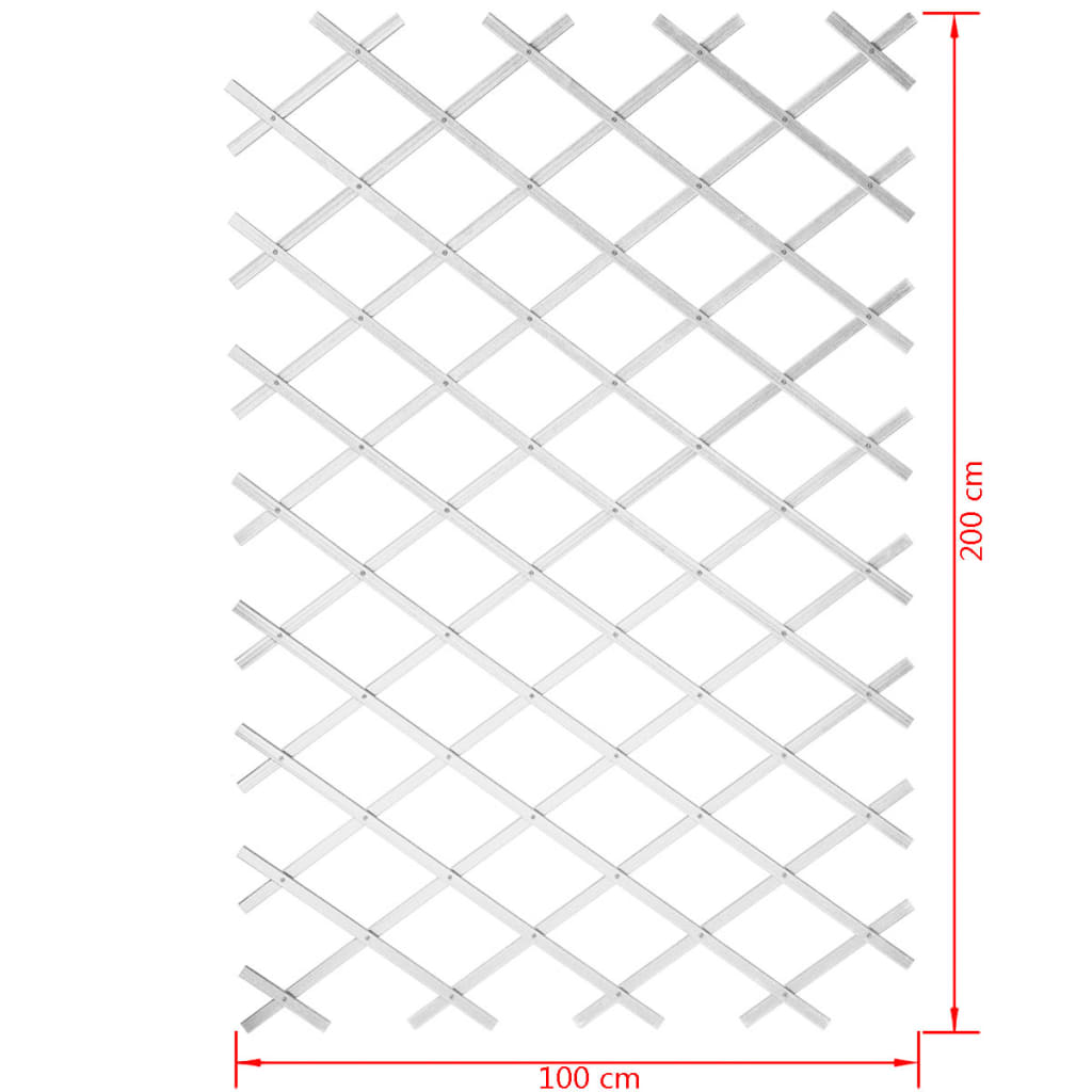 Nature haveespalier 100x200 cm PVC hvid 6040703