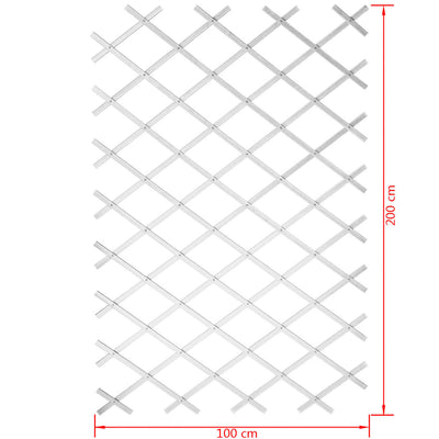 Nature haveespalier 100x200 cm PVC hvid 6040703