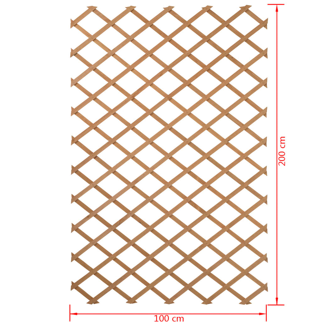 Nature haveespalier 100x200 cm træ 6041703