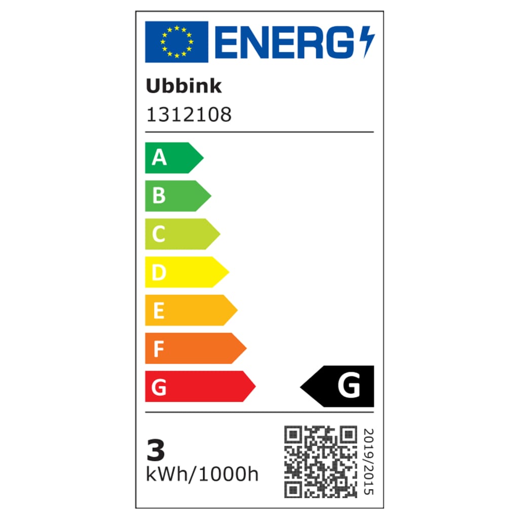 Ubbink vandfontæne Nevada 30 cm med LED-lys rustfrit stål