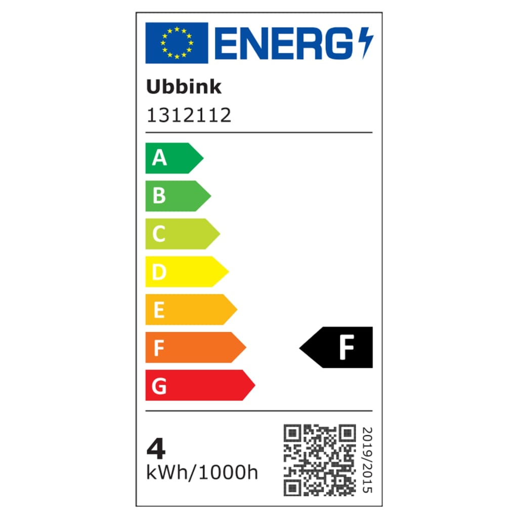 Ubbink vandfaldssæt med LED-lys Nevada 60 cm rustfrit stål