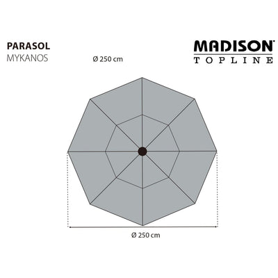 Madison parasol Mykanos 250 cm ecrufarvet