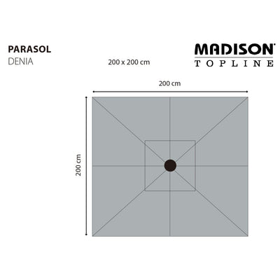 Madison parasol Denia 200x200 cm ecrufarvet