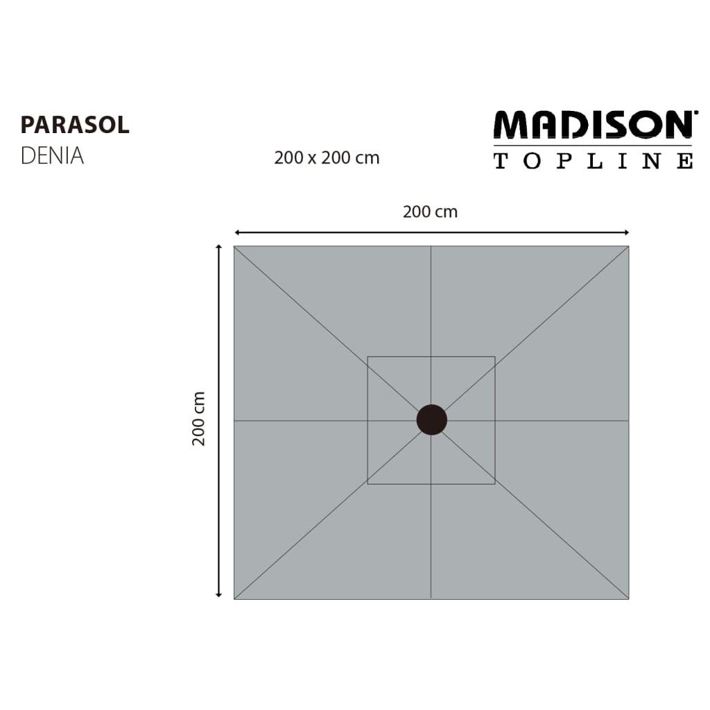 Madison parasol Denia 200x200 cm grøn