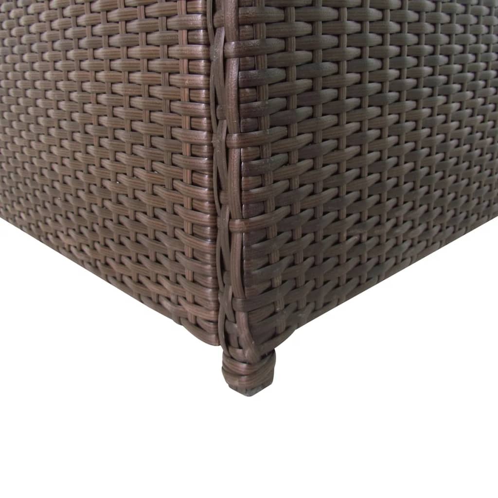 udendørs opbevaringkasse brun 120x50x60 cm polyrattan