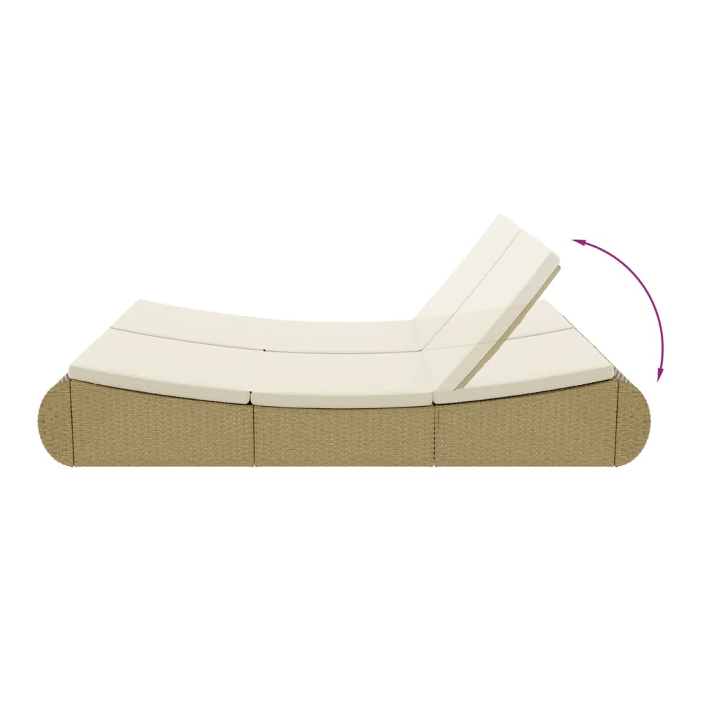 loungeseng polyrattan beige