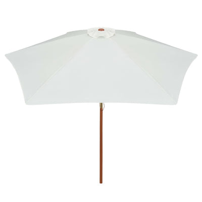 parasol 270x270 cm træstang cremehvid