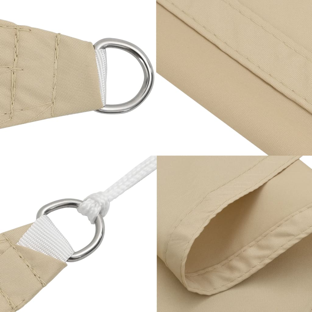 solsejl oxford-stof firkantet 2 x 2 m beige