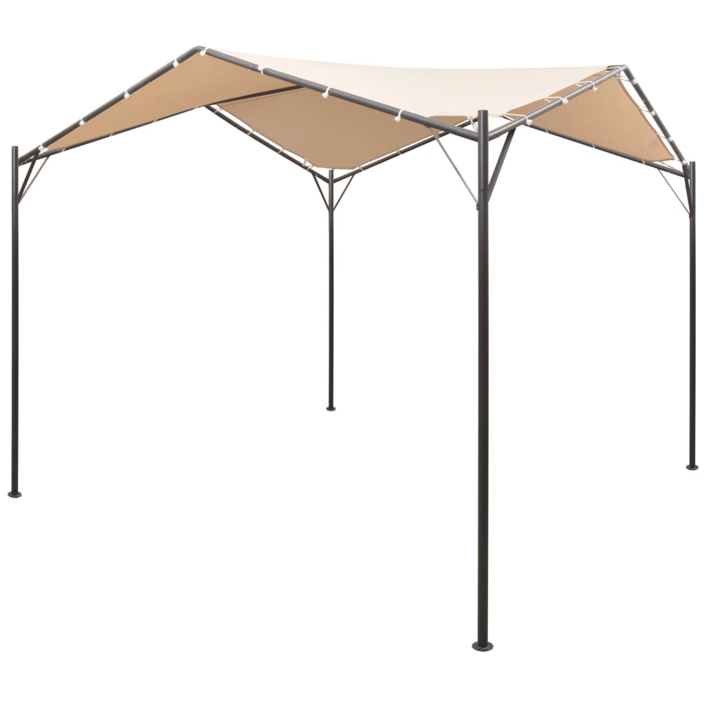 pavillon 4 x 4 m stål beige