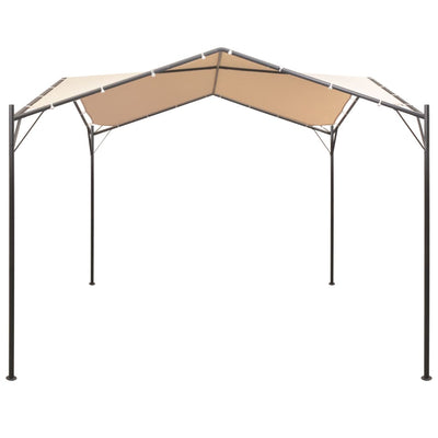 pavillon 4 x 4 m stål beige