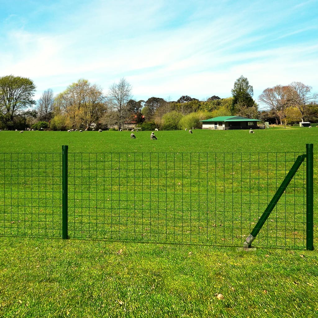 eurohegn 10 x 1,5 m stål grøn