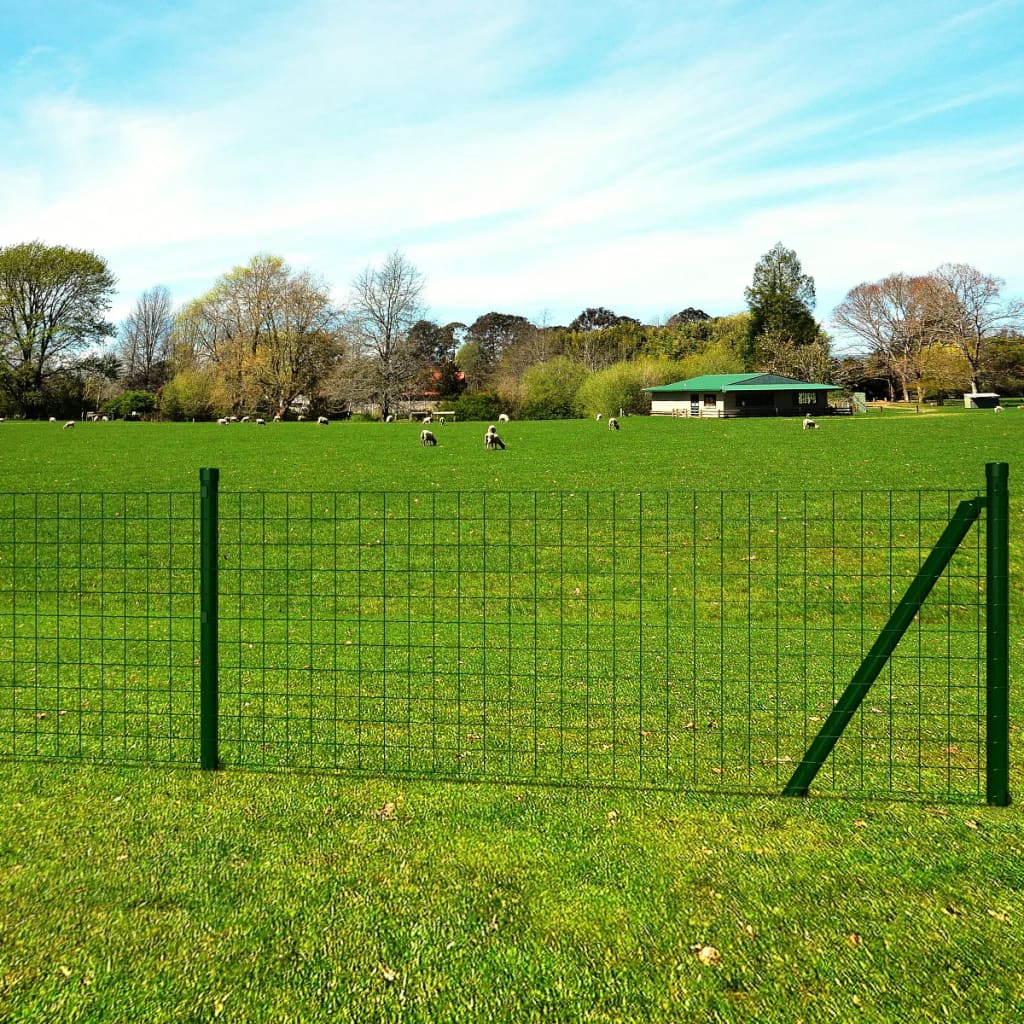 eurohegn 10 x 1,5 m stål grøn