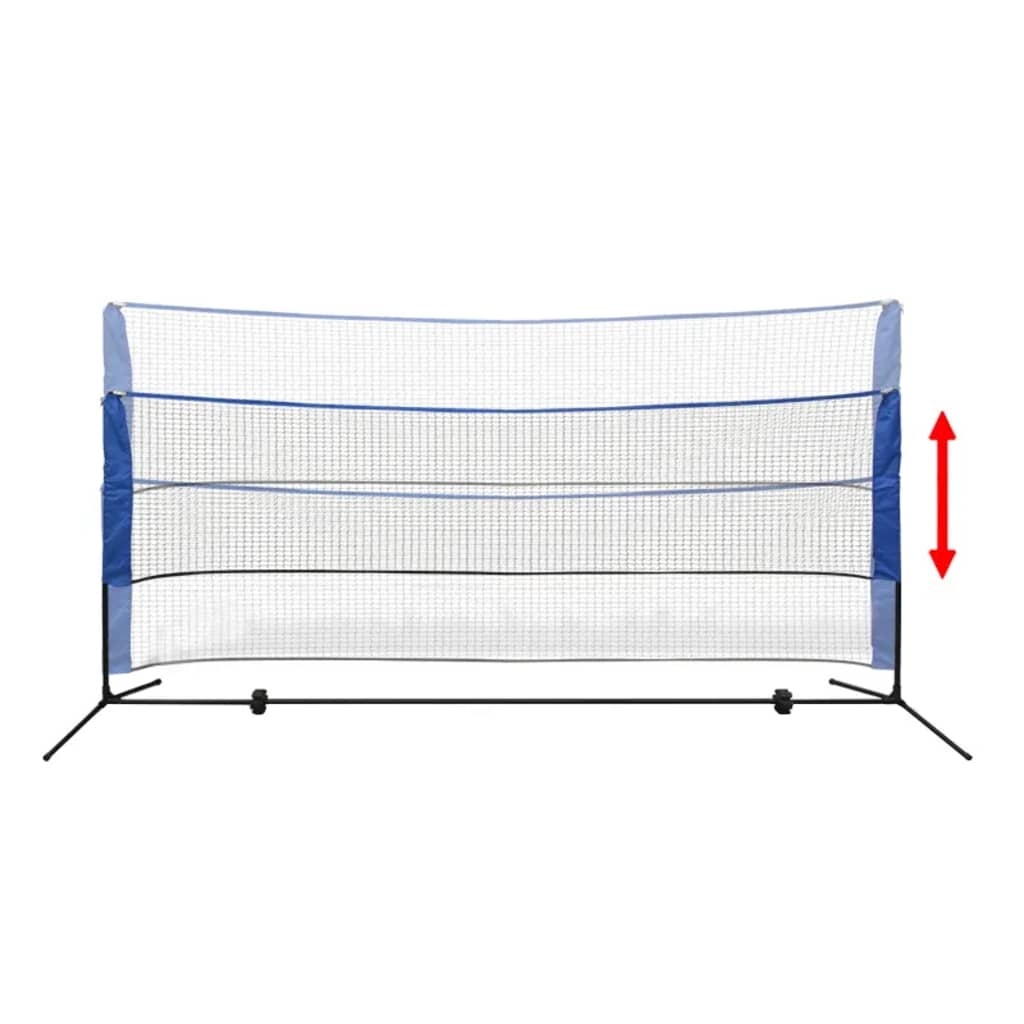 badmintonsæt med net og fjerbolde 300 x 155 cm