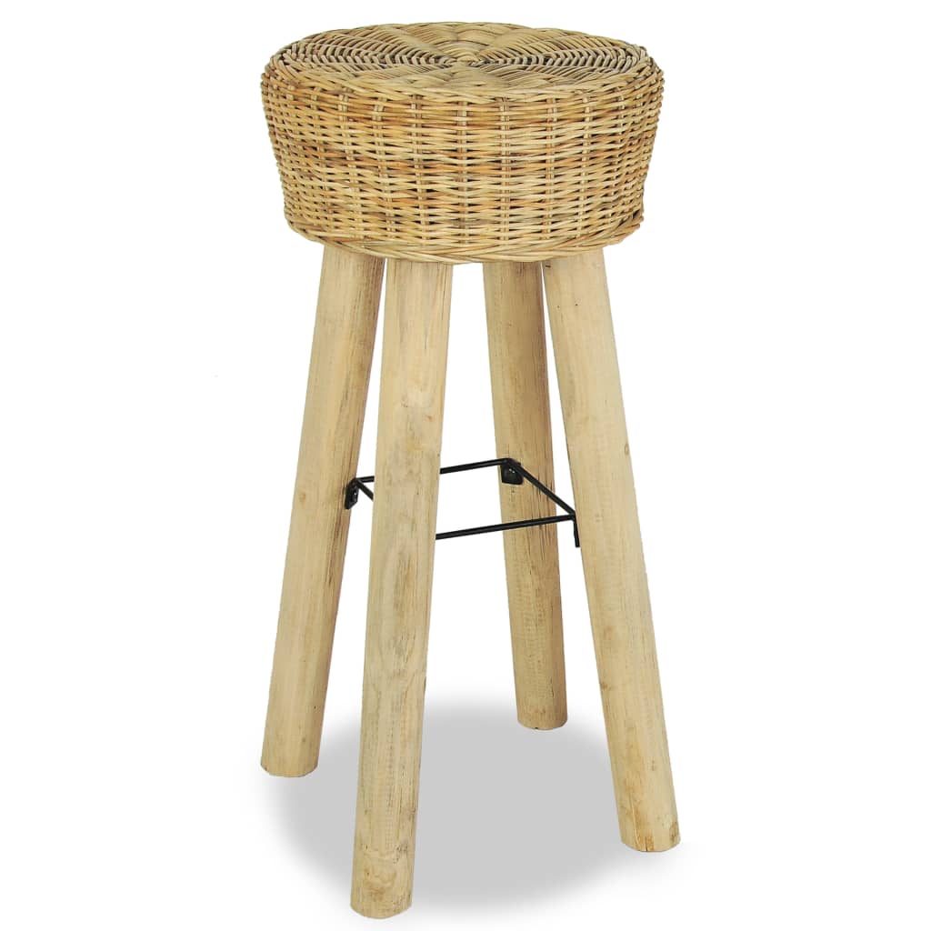 barstole 2 stk. naturligt rattan