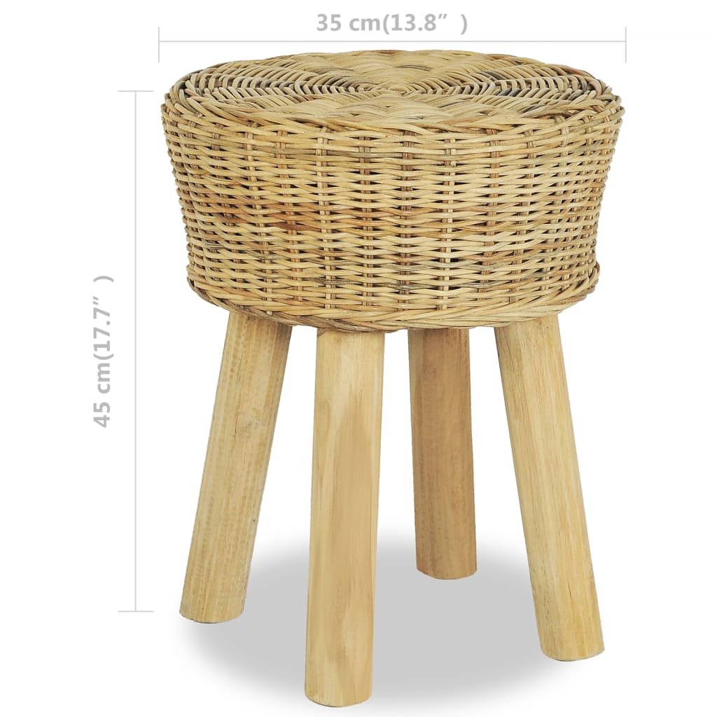 barstol naturligt rattan