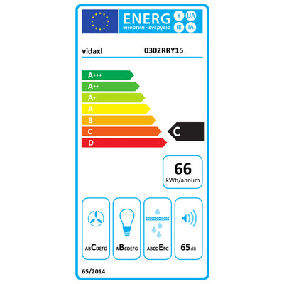 vægmonteret emhætte 60 cm rustfrit stål 756 m³/t LED