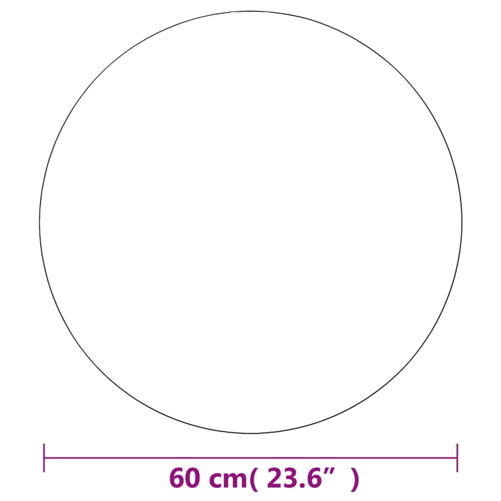 vægspejl 60 cm rundt glas