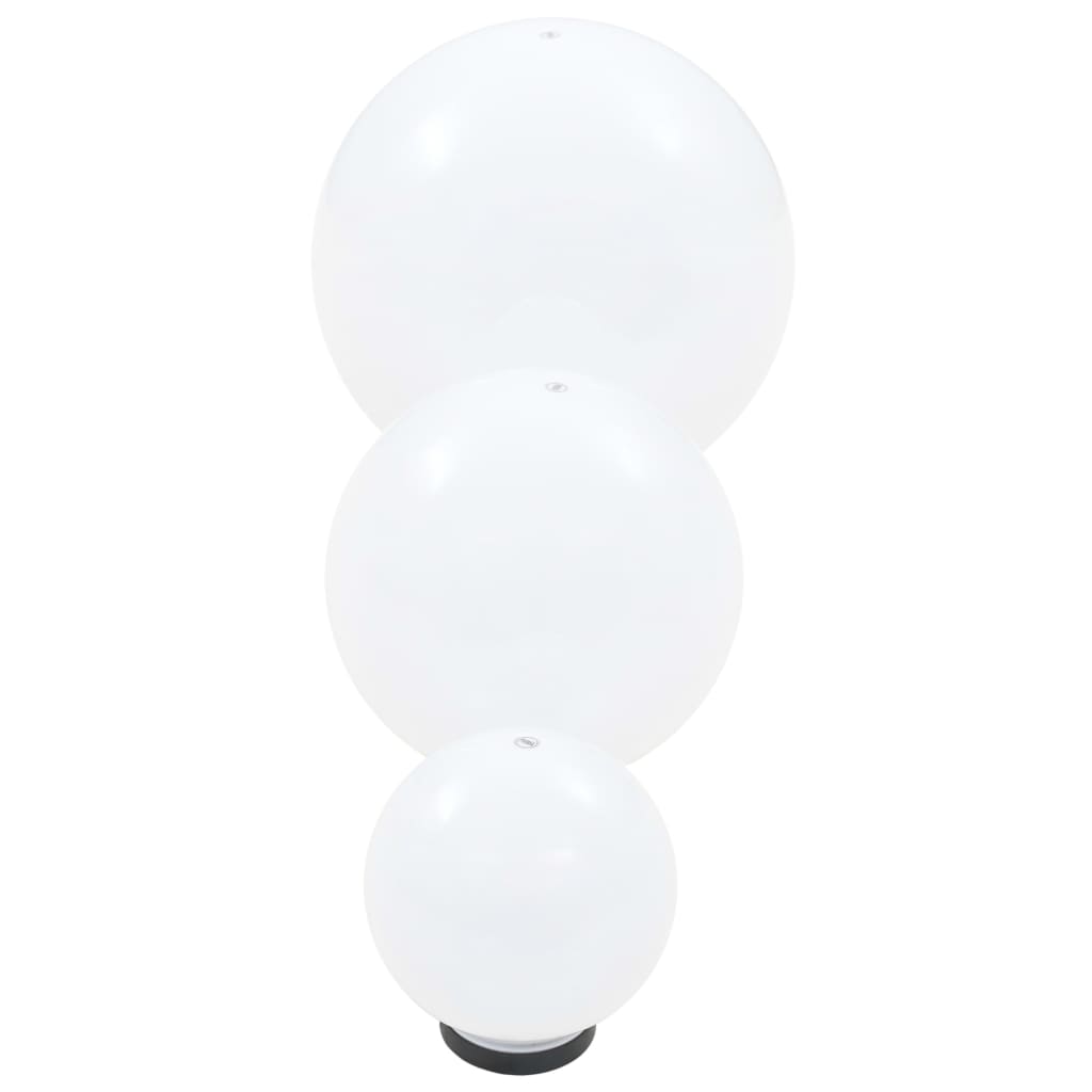 LED-kuglelampesæt 3 dele kugleformet 20/30/40 cm PMMA