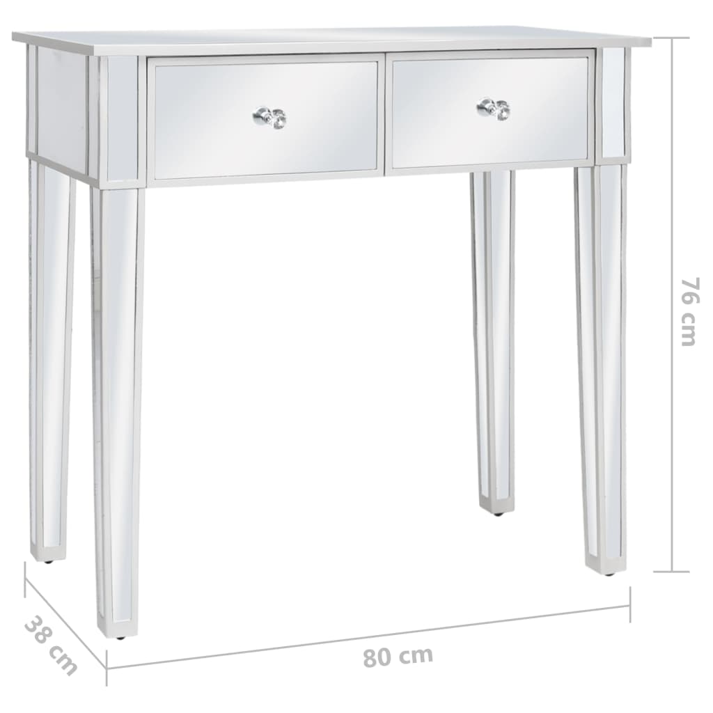 spejl-kosmetikbord med skammel MDF og glas