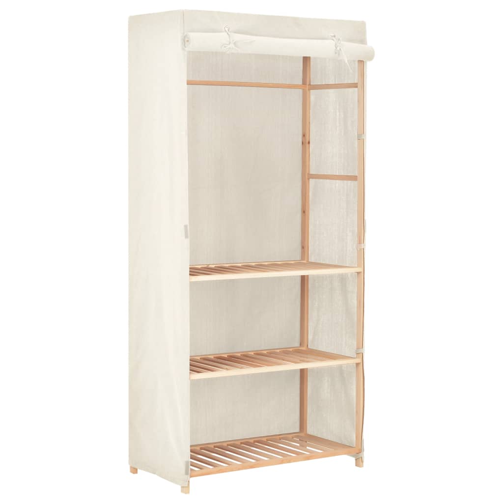 tøjgarderobe i 3 niveauer 79x40x170 cm