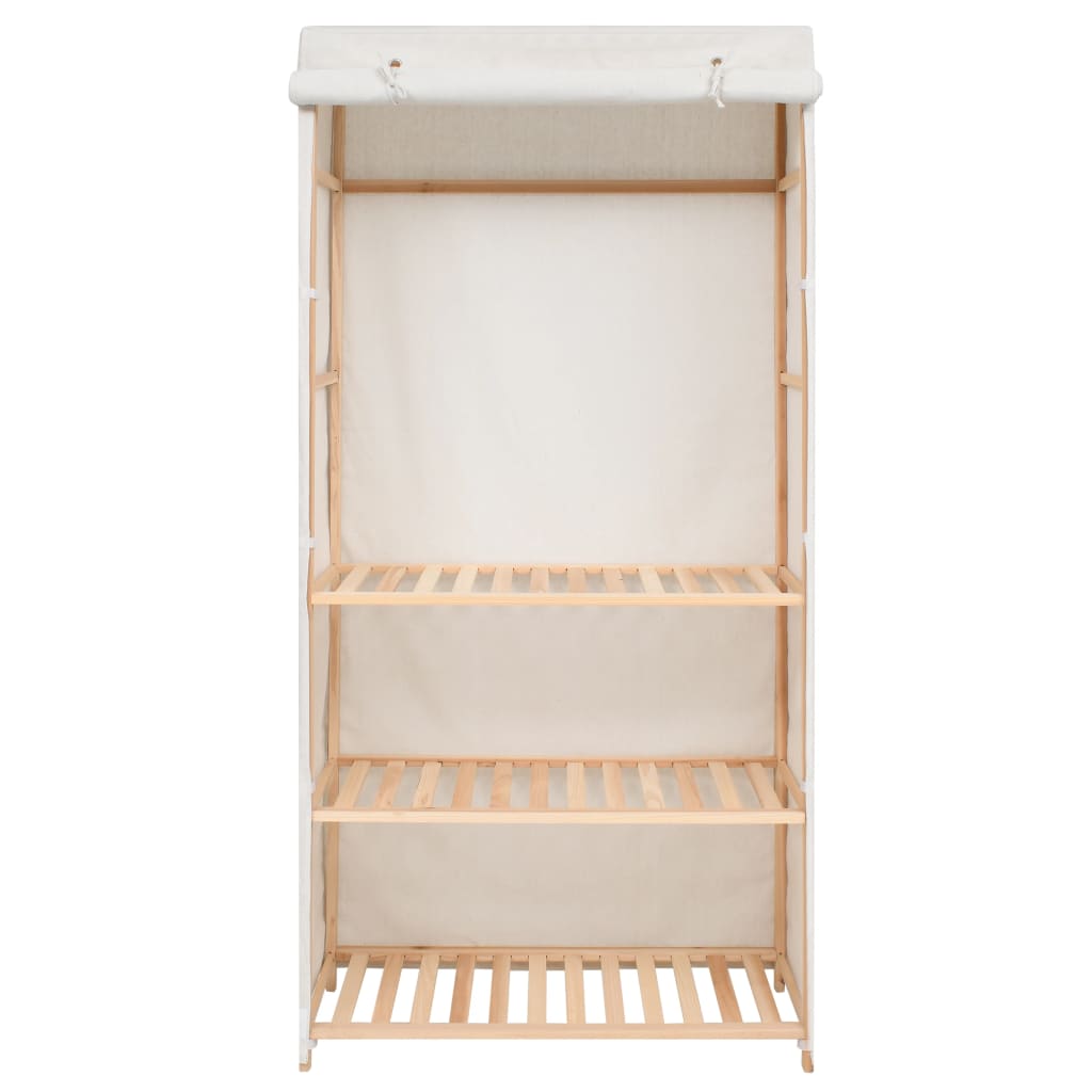 tøjgarderobe i 3 niveauer 79x40x170 cm