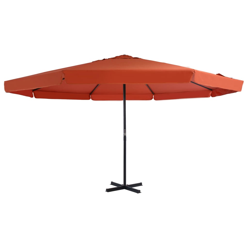 udendørs parasol aluminiumsstang 500 cm terracotta