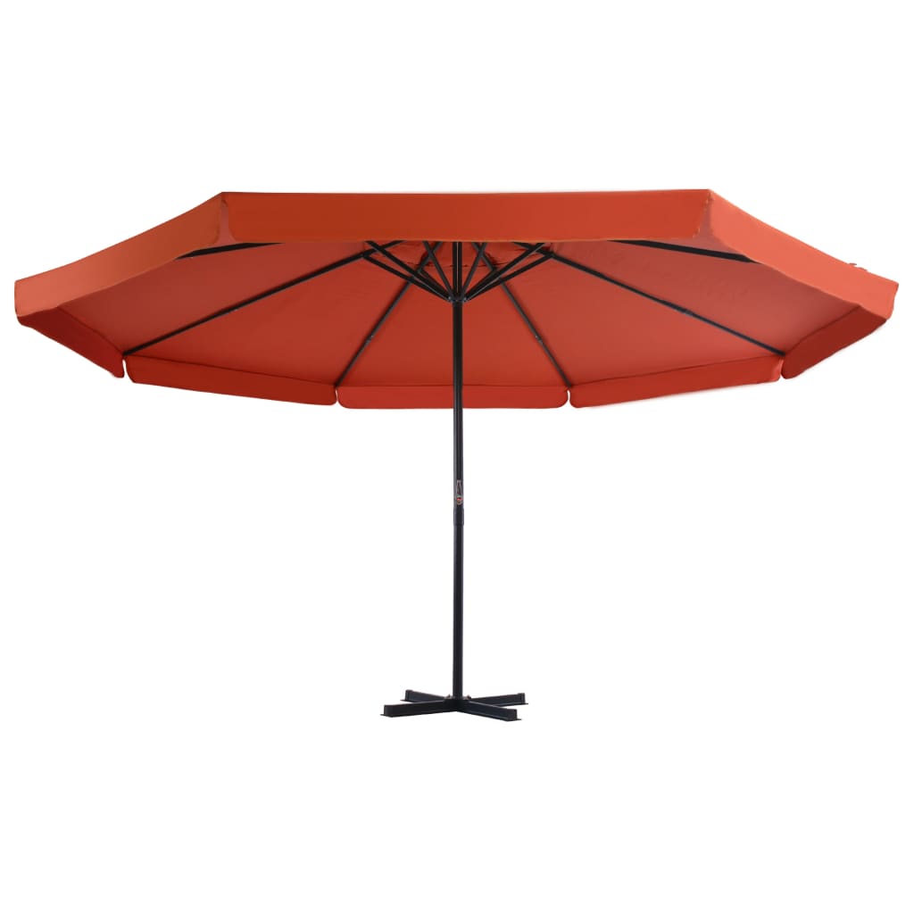 udendørs parasol aluminiumsstang 500 cm terracotta