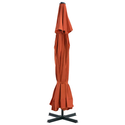 udendørs parasol aluminiumsstang 500 cm terracotta