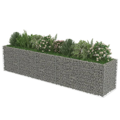 gabion-højbed 450x90x100 cm galvaniseret stål