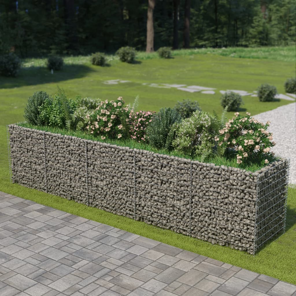 gabion-højbed 450x90x100 cm galvaniseret stål