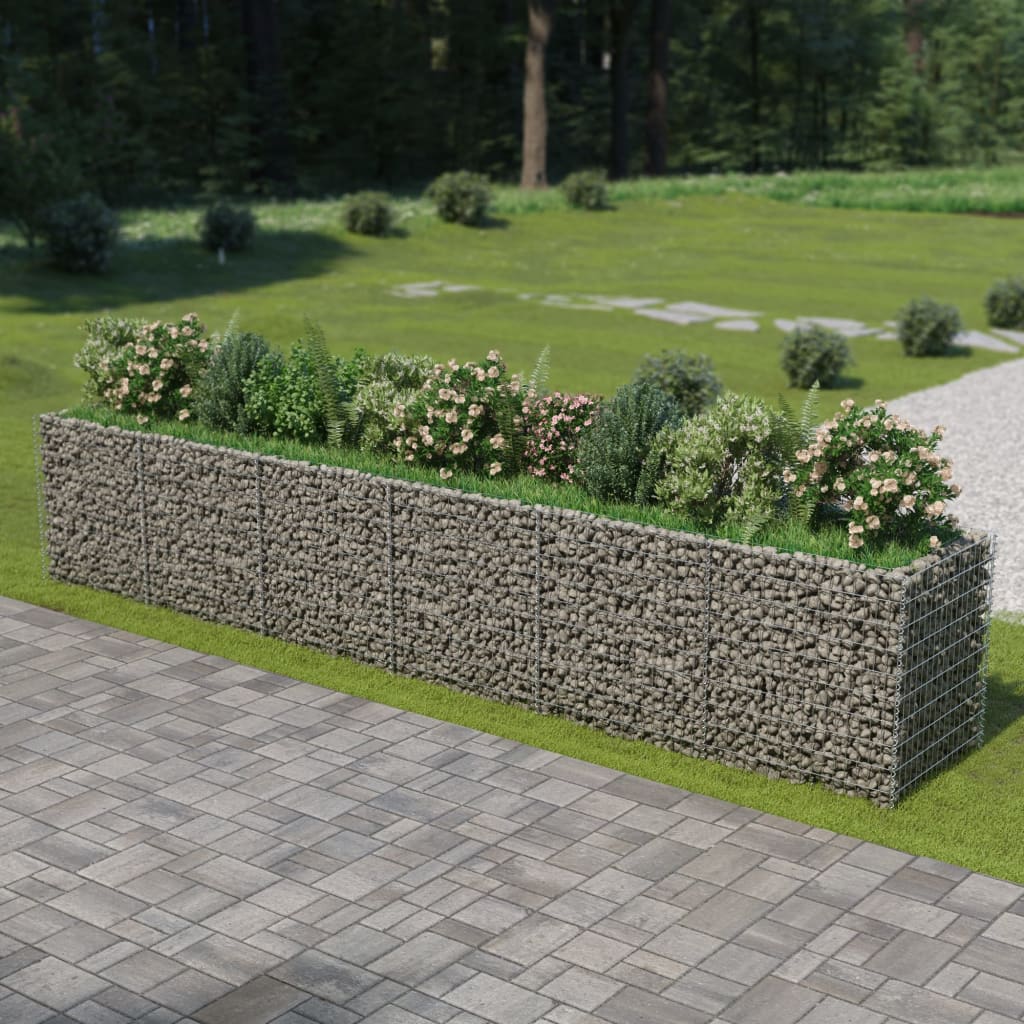 gabion-højbed 540x90x100 cm galvaniseret stål