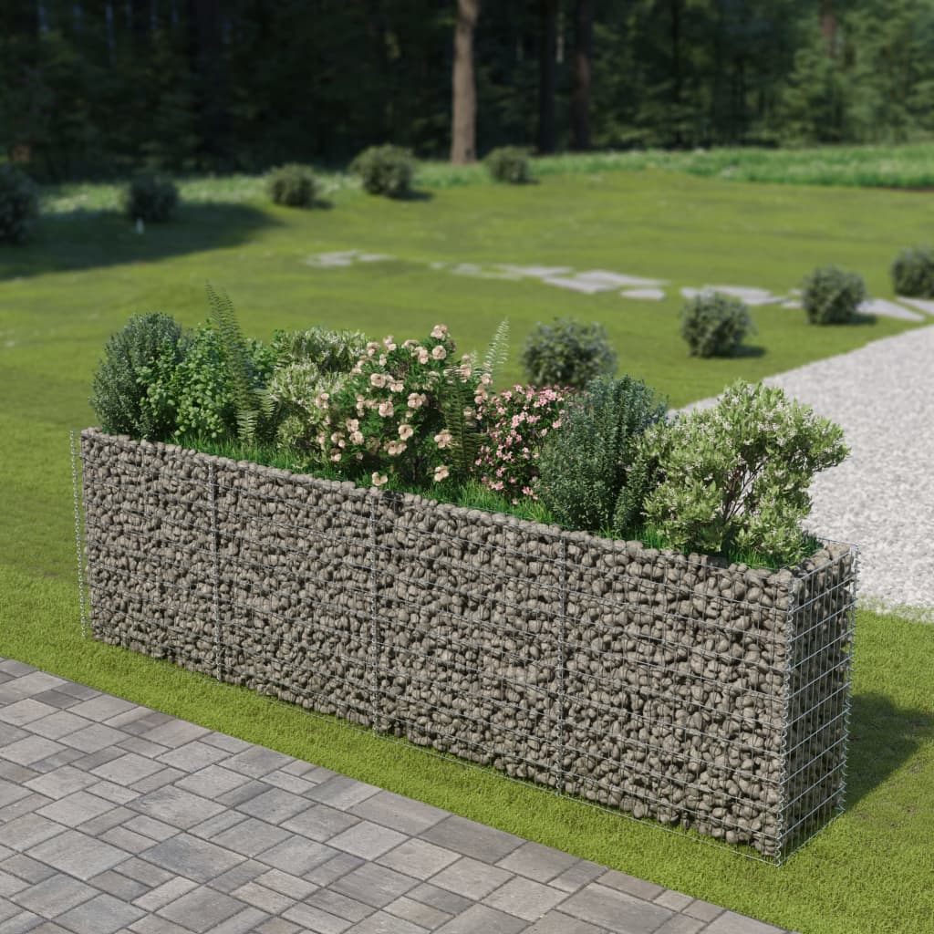 gabion-højbed 360x50x100 cm galvaniseret stål