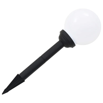 LED-solcellelamper 4 stk. 15 cm rund RGB-farver