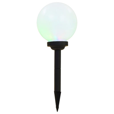 LED-solcellelamper 3 stk. 20 cm rund RGB-farver