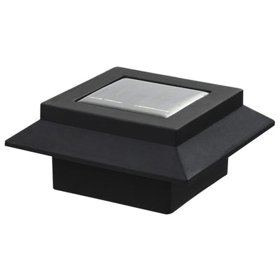 LED-solcellelamper 6 stk. 12 cm firkantet sort