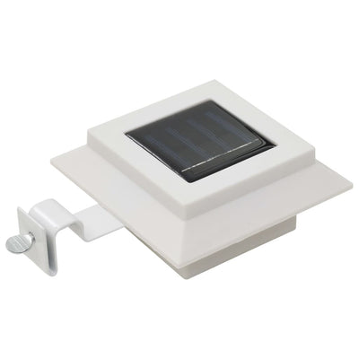 LED-solcellelamper 6 stk. 12 cm firkantet hvid