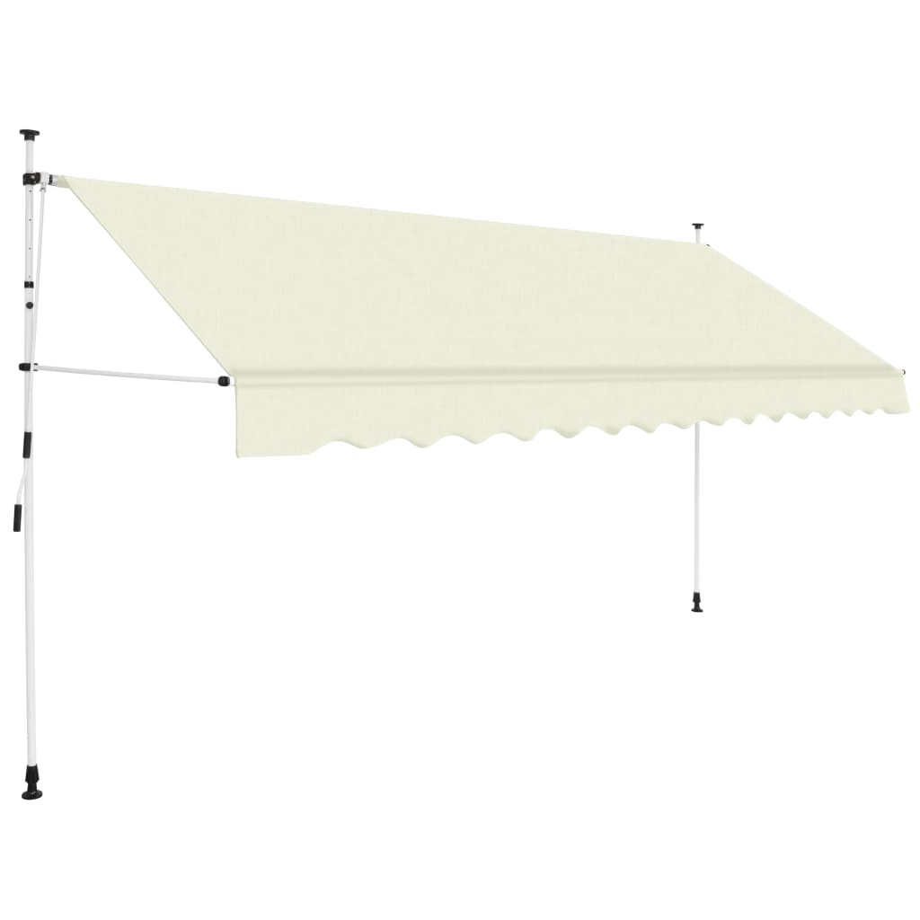 foldemarkise med manuel betjening 350 cm cremefarvet