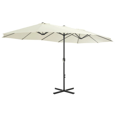 parasol 460x270 cm aluminiumsstang sandfarvet