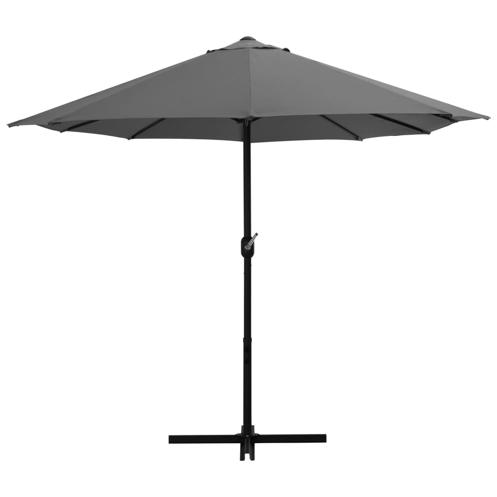 parasol 460x270 cm aluminiumsstang antracitgrå