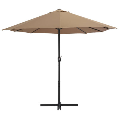 parasol 460x270 cm aluminiumsstang gråbrun