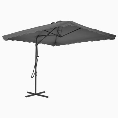 parasol 250x250 cm stålstang antracitgrå