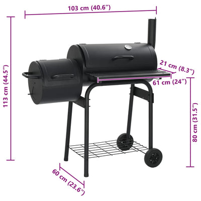 røgegrill til kul klassisk design